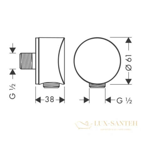 шланговое подключение hansgrohe fixfit 27453000 хром