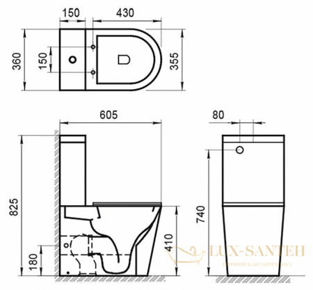 унитаз компакт belbagno flay-r bb2149cpr без бачка и сиденья, белый