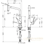 смеситель для кухни hansgrohe metris хром 14820000