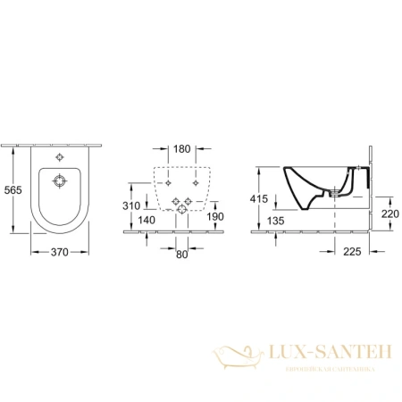 подвесное биде villeroy & boch subway 2.0 540000r1, альпийский белый