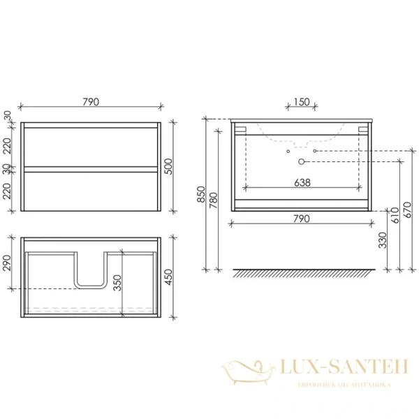 тумба sancos libra lb80w 79 см, белый глянец