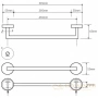 полотенцедержатель 50,5 см bemeta neo 104204125, нержавеющая сталь