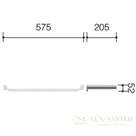 полка для полотенца schein watteau 1210b 57,5 см, хром