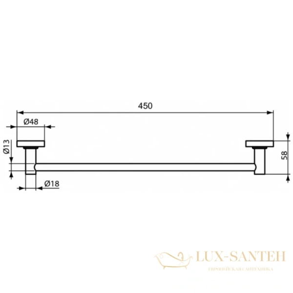 полотенцедержатель ideal standard iom a9117aa 45 см, хром