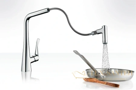 смеситель для кухни hansgrohe metris хром 14820000