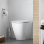 чаша приставного безободкового унитаза duravit d-neo 2003090000 rimless, белый