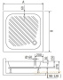 акриловый поддон rgw acrylic 16180199-51 для душа b/cl-s 90x90, белый