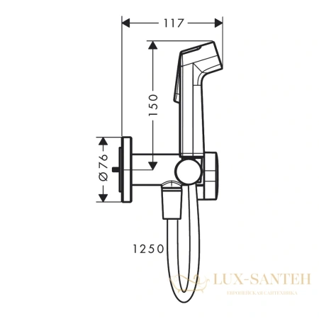 гигиенический душ со смесителем hansgrohe s 1jet 29232340