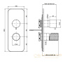 смеситель для душа встраиваемый fima carlo frattini spillo tech, f3039tx6xcr, ручка "x", на 2/3 источника, внешняя часть, хром