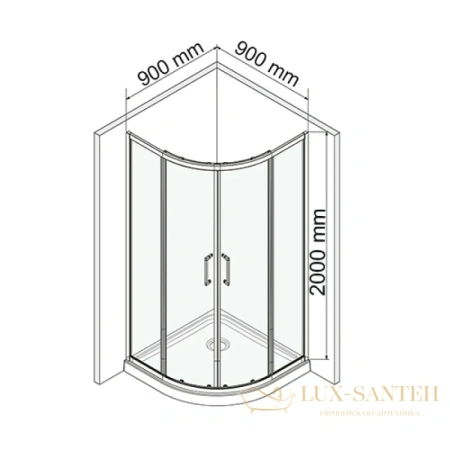 душевой уголок wasserkraft main 41s01 90х90 см 