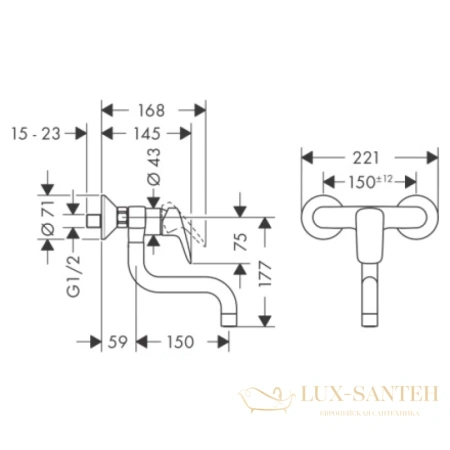 смеситель для кухни hansgrohe logis 71836000