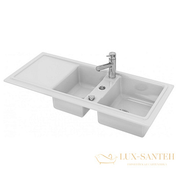 кухонная мойка duravit cassia 80 7513110000 1160х510 мм, белый