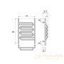 полотенцесушитель 500x600 водяной point юпитер примиум pn01156s п5, хром