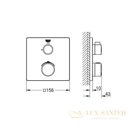 термостат grohe grohtherm 24078000 для душа, хром