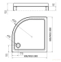 душевой поддон акватек dpa-0000004 900x900 (с ножками)