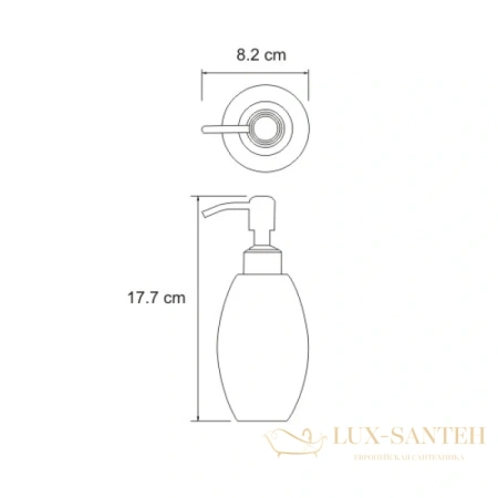 дозатор wasserkraft ruwer k-6799 330 мл, нержавеющая сталь