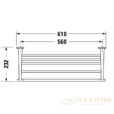 полка-полотенцедержатель duravit starck t 0099441000, хром