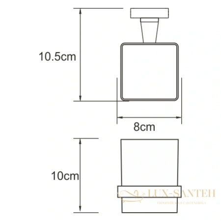 стакан wasserkraft dill k-3928, хром