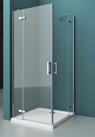 душевой уголок belbagno kraft kraft-ah-22-120/80-c-cr-l 120х80 см профиль хром, стекло прозрачное 