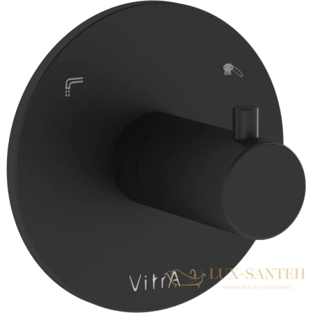 душевой комплект vitra origin a49284exp 250 мм, черный матовый