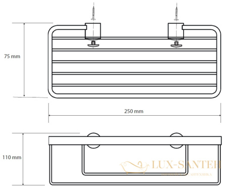 полка 25 см bemeta cytro 146208362, хром