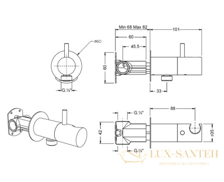 cisal shower, cv00797521, гигиенический душ со шлангом 120 см, вывод с держателем и встроенный прогрессивный картридж, лейка латунь, цвет хром