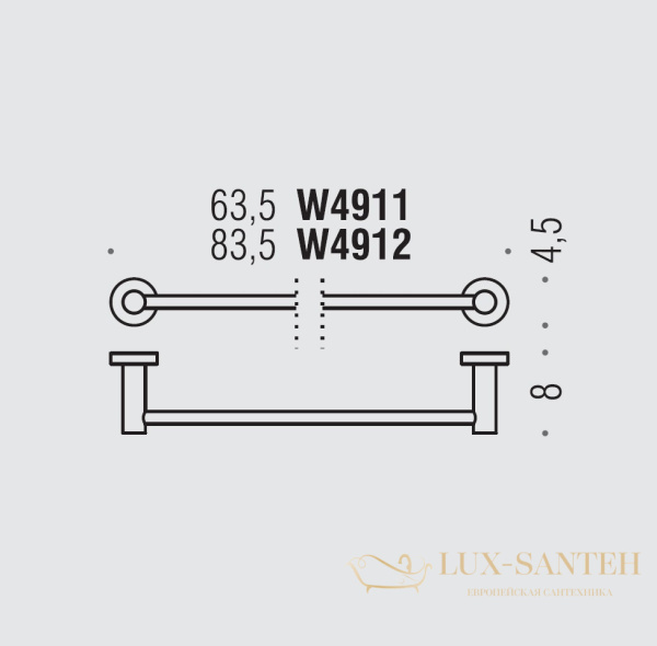 полотенцедержатель colombo design plus w4912.om 83 см, золото шлифованное