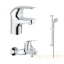 комплект смесителей grohe euroeco 124428, хром