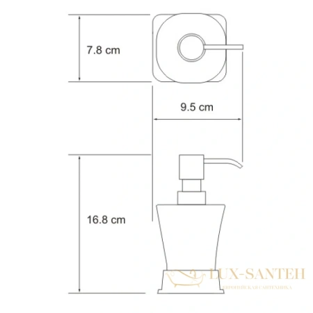 дозатор wasserkraft amper k-5499 300 мл, хром