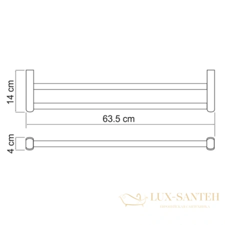 полотенцедержатель wasserkraft berkel k-6840 43,9 см, хром