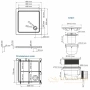 акриловый поддон wasserkraft amper 29t02 80x80 см, белый