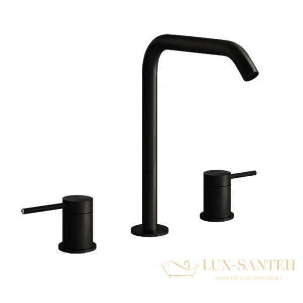 смеситель высокий для раковины gessi 316 flessa 54011.299, black xl