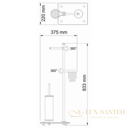 комплект для туалета wasserkraft k1264b, черный