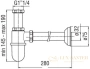 сифон для раковины nobili, av00103/2cr, цвет хром