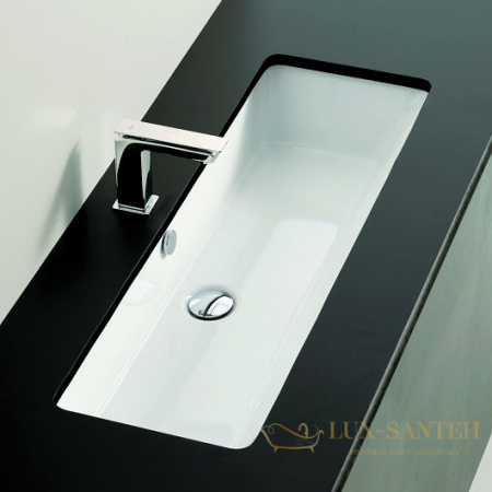 раковина встраиваемая снизу artceram washbasins gea gel002 01 00 900х330 мм, белый