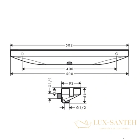 шланговое подсоединение hansgrohe rainfinity porter 500 26858700 белый матовый