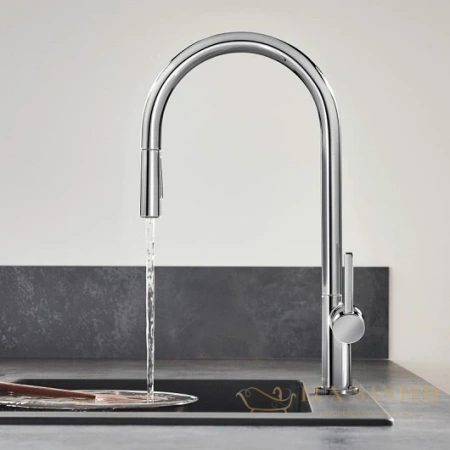 смеситель для кухни с вытяжным душем hansgrohe m54 talis 210 72800000