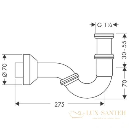 сифон для биде hansgrohe 55237000