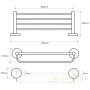 полка для полотенец 65,5 см bemeta omega 104105072, хром