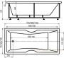 акриловая ванна aquatek феникс 180х85 (без гидромассажа, без фронтального экрана)
