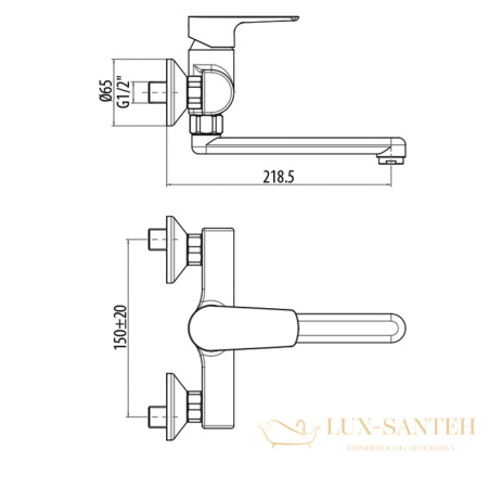 смеситель для раковины gattoni h2omix3000 cucina 3060/30c0cr, поворотный излив 220 мм, хром