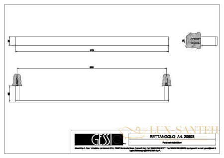 полотенцедержатель gessi rettangolo 20903.031, хром