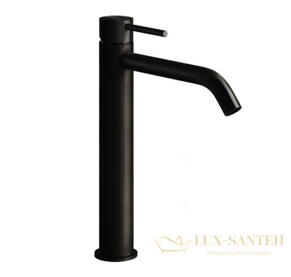 смеситель высокий gessi 316 flessa 54006.299 для раковины, black xl