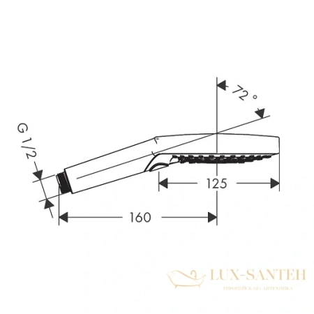 ручной душ hansgrohe raindance select s 120 3jet 26530400 белый/хром