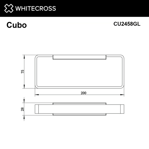 полотенцедержатель whitecross cubo cu2458gl, золото