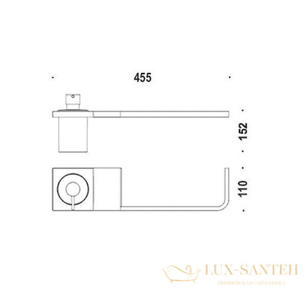 полотенцедержатель colombo design domino b9362+b3409 45,5 см с дозатором, хром