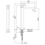 смеситель для раковины, fantini mare, 51 02 1006wf, 1 отв., без донного клапана, излив 175мм, хром