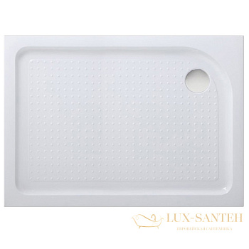 акриловый поддон для душа belbagno tray tray-bb-ah-100/80-15-w-r r 100x80x15 r с антискользящим покрытием, белый