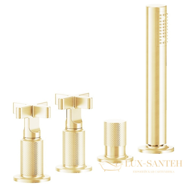 смеситель gessi inciso+ 58143.246 на борт ванны, gold pvd