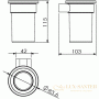 стакан langberger lugano 24011a, хром